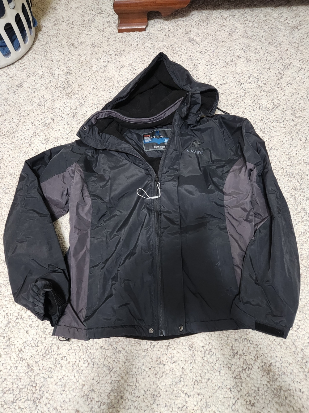 Men's Heated Jacket with Hood - Black/Grey